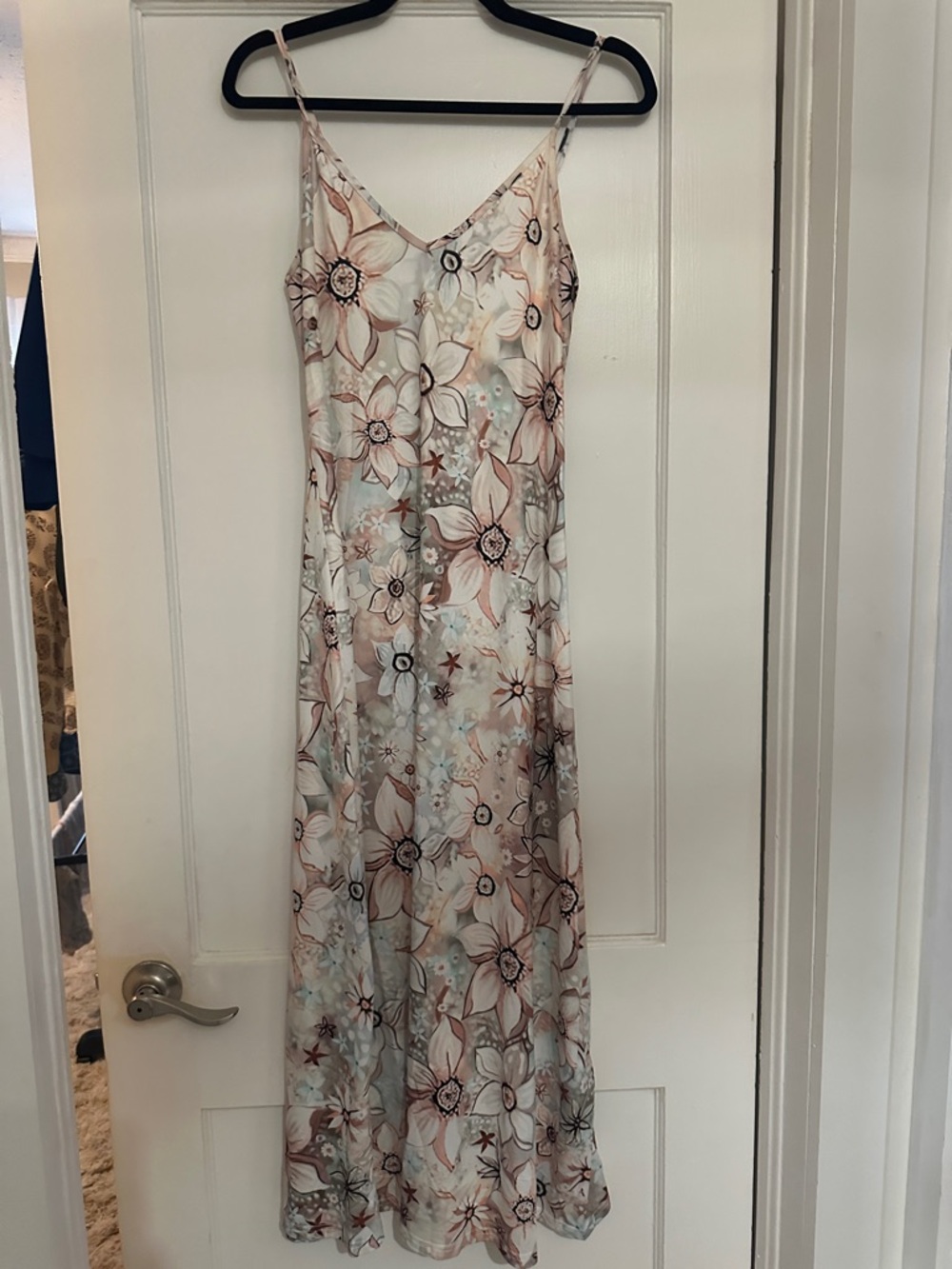 Floral Slip Midi Dress in Soft Pastels